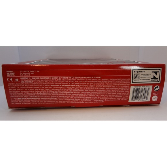 2013 Holiday Barbie Collector Doll 25th Anniversary Shimmery Gown Red Box - Picture 3 of 5